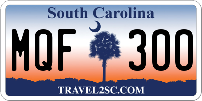 SC license plate MQF300