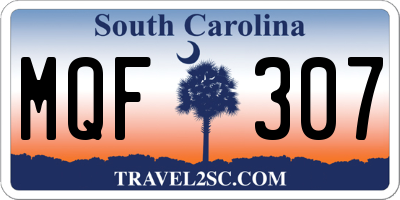 SC license plate MQF307