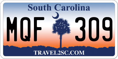 SC license plate MQF309