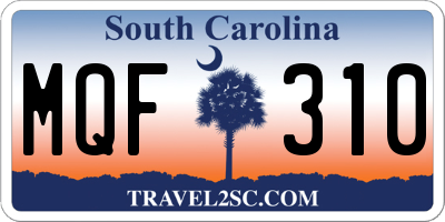 SC license plate MQF310