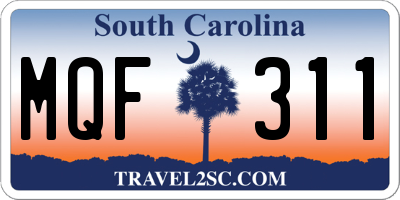 SC license plate MQF311