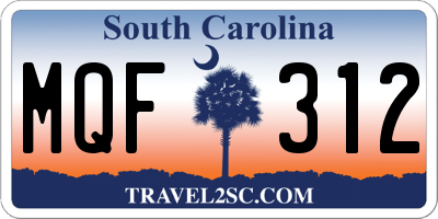 SC license plate MQF312