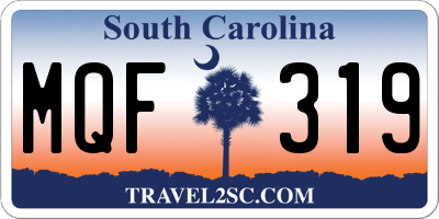 SC license plate MQF319