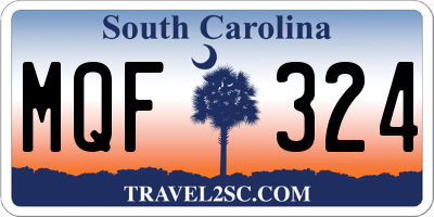 SC license plate MQF324