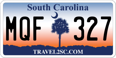 SC license plate MQF327