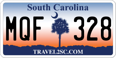 SC license plate MQF328