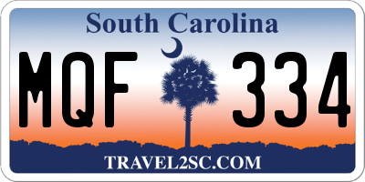 SC license plate MQF334