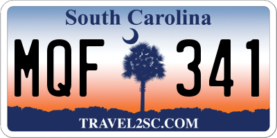 SC license plate MQF341