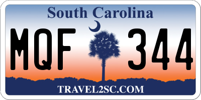 SC license plate MQF344