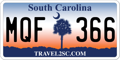 SC license plate MQF366