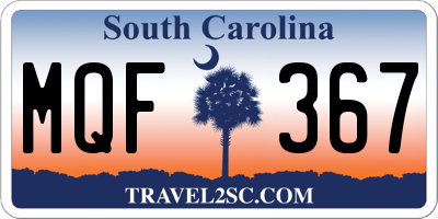 SC license plate MQF367