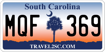 SC license plate MQF369