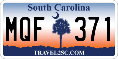SC license plate MQF371