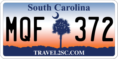 SC license plate MQF372
