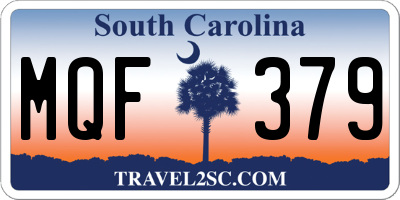 SC license plate MQF379