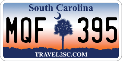 SC license plate MQF395