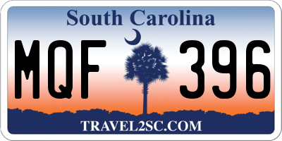 SC license plate MQF396