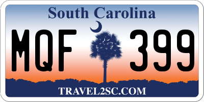 SC license plate MQF399