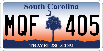 SC license plate MQF405