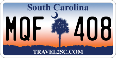 SC license plate MQF408