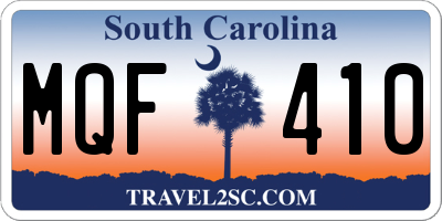 SC license plate MQF410