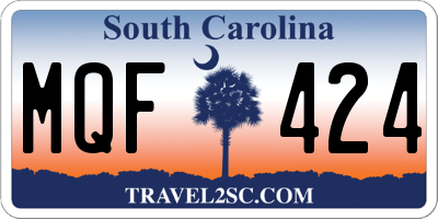SC license plate MQF424