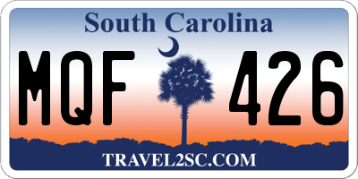 SC license plate MQF426