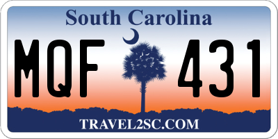 SC license plate MQF431