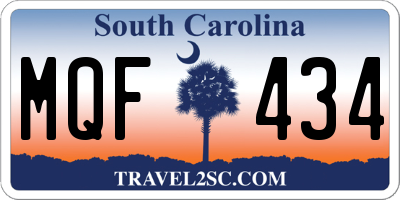 SC license plate MQF434