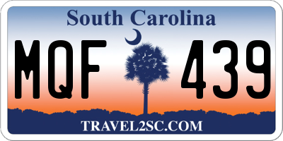 SC license plate MQF439