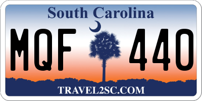 SC license plate MQF440