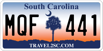 SC license plate MQF441