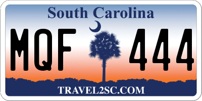 SC license plate MQF444