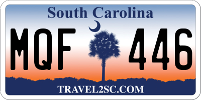 SC license plate MQF446