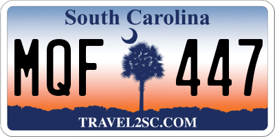 SC license plate MQF447