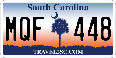SC license plate MQF448