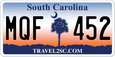 SC license plate MQF452