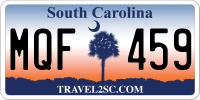 SC license plate MQF459