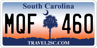 SC license plate MQF460