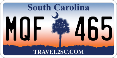 SC license plate MQF465