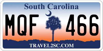 SC license plate MQF466