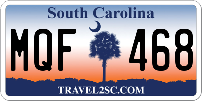 SC license plate MQF468