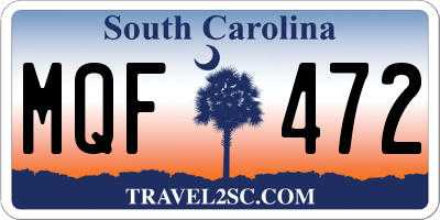 SC license plate MQF472