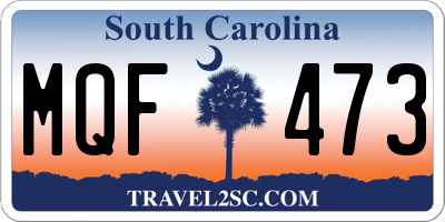 SC license plate MQF473