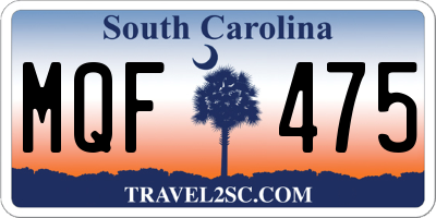 SC license plate MQF475
