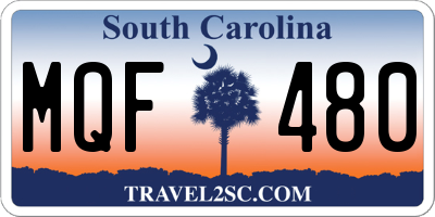 SC license plate MQF480