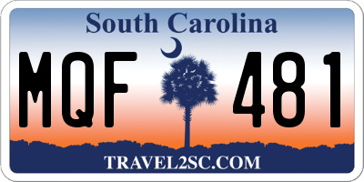 SC license plate MQF481