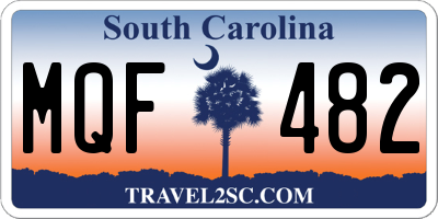 SC license plate MQF482