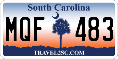 SC license plate MQF483