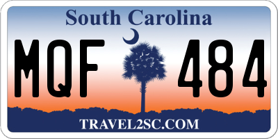 SC license plate MQF484